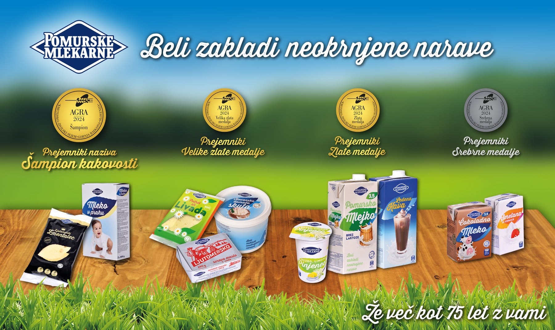 Nagrade izdelkov Pomurski mlekarn na sejmu Agra
